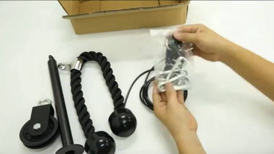 Package of GymWave cable pulley system for strength training at home