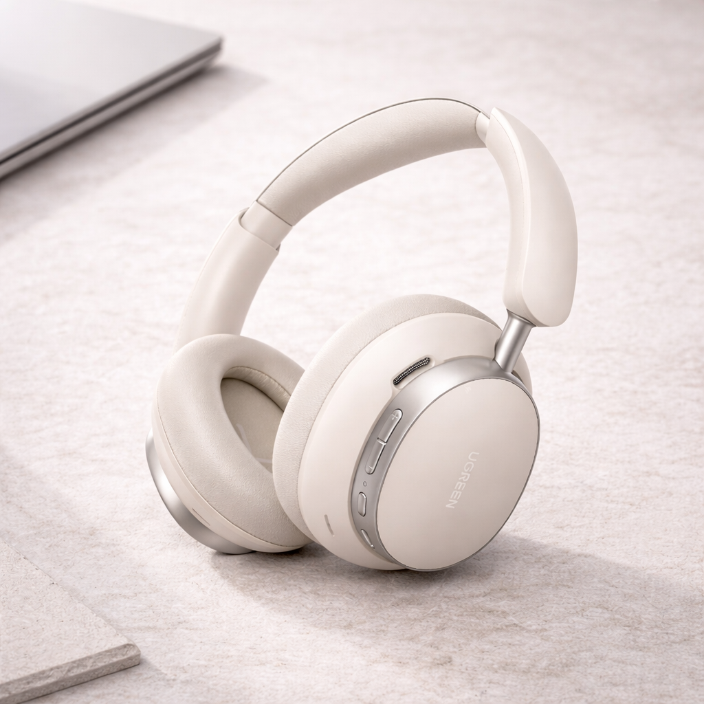 UGREEN wireless headphones in white for premium audio