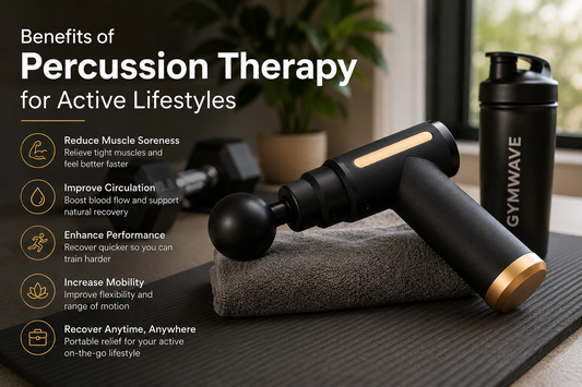 Benefits of percussion therapy using GymWave portable muscle massager after workout