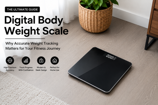 Person using a high precision digital body weight scale to track fitness and weight loss progress at home