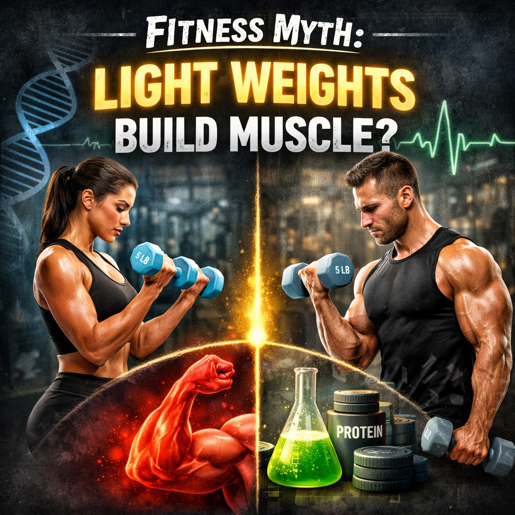 Fitness myth: light weights build muscle