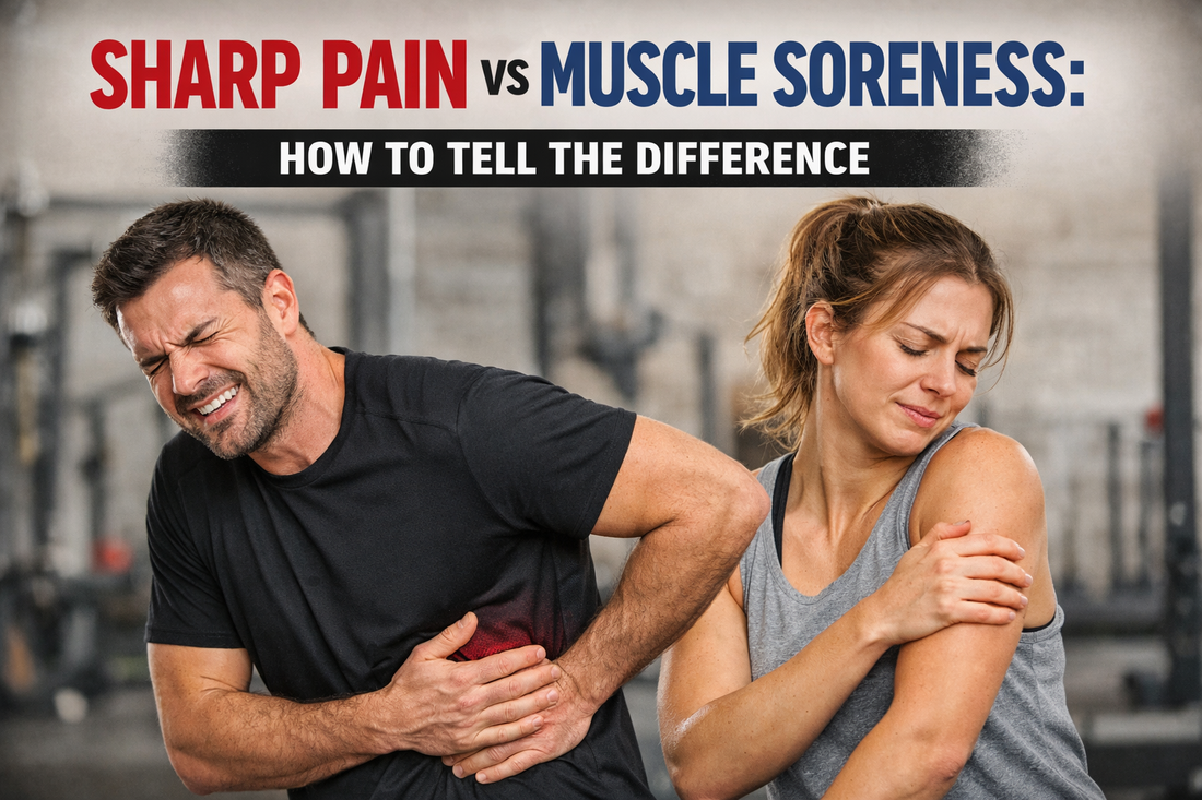 Explaining the differenc between sharp pain vs muscle soreness