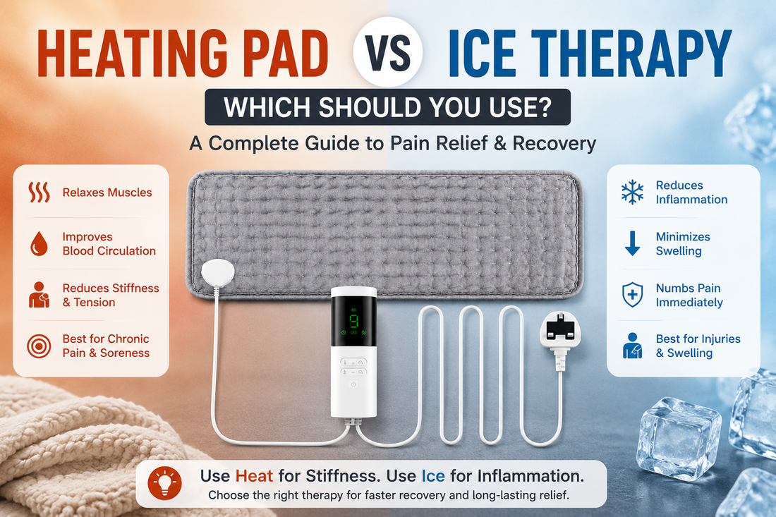 Heating pad vs ice therapy comparison for back pain and muscle recovery