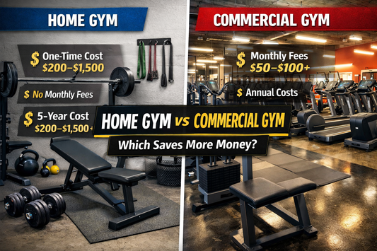 Home gym vs commercial gym cost comparison with equipment and fitness setup