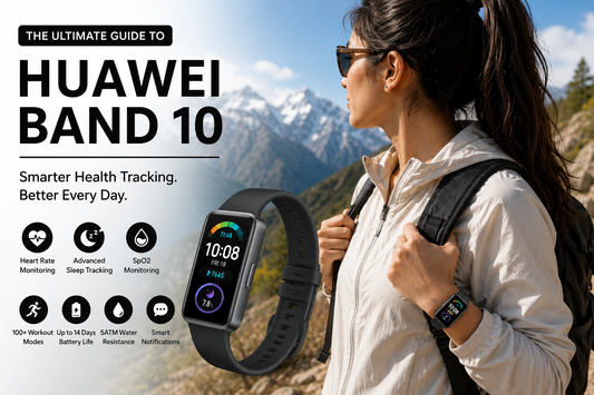 Huawei Band 10 fitness tracker displaying health monitoring and workout tracking features