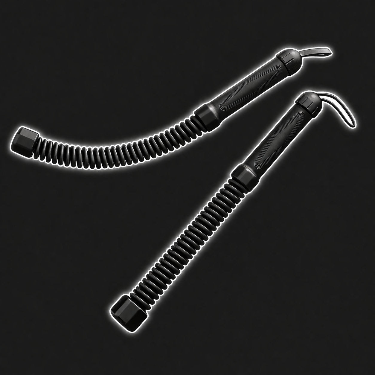 2-piece cordless battle ropes designed for full-body strength, endurance, and explosive power training without the need for an anchor point.