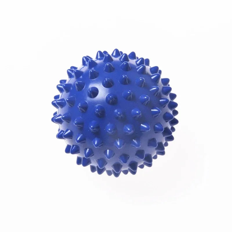Blue 7cm Hard Spiked Massage Ball for deep tissue muscle massage