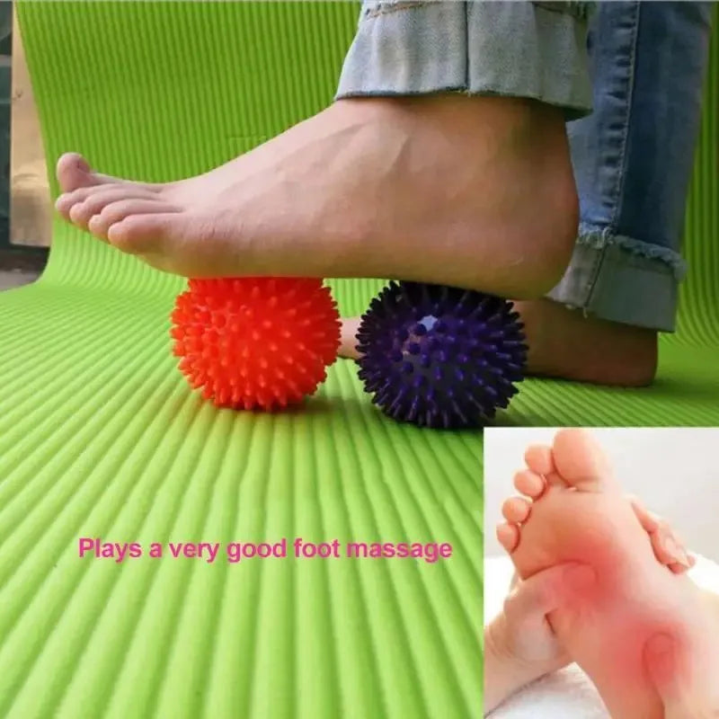 7cm Hard Spiked Massage Ball used for foot massage and plantar pain relief