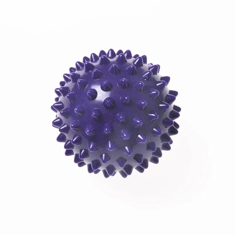 Purple 7cm Hard Spiked Massage Ball for physiotherapy and recovery