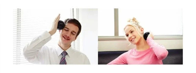 Usage of 7cm Hard Spiked Massage Ball for physiotherapy and pain relief