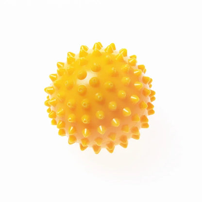 Yellow 7cm Hard Spiked Massage Ball for muscle stimulation