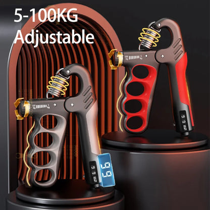 Mechanical adjustable grip trainer from 5-100kg