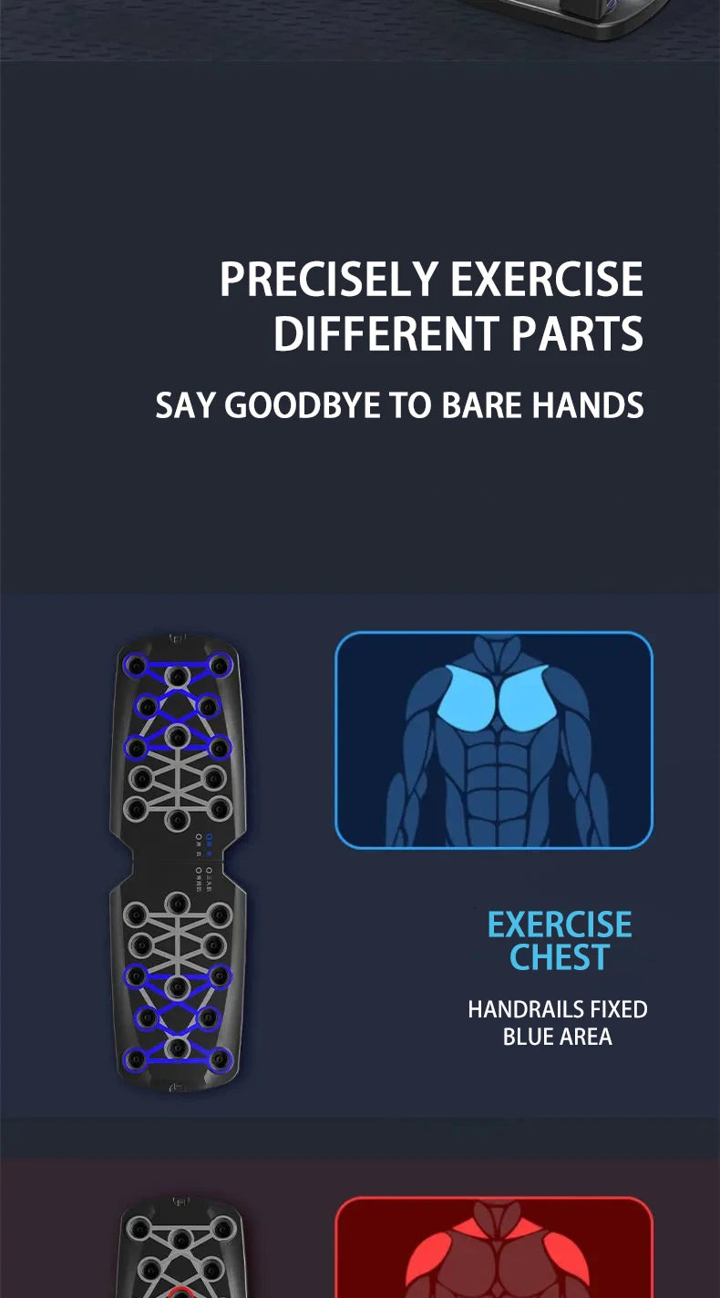 Push-up board precisily exercise different parts