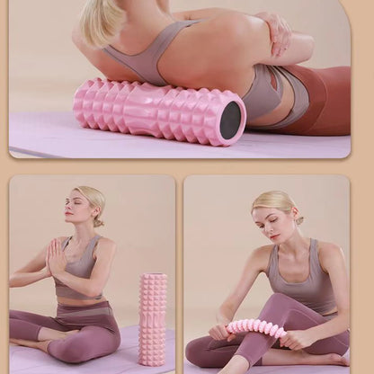 Non-slip yoga foam roller and block for safe exercises