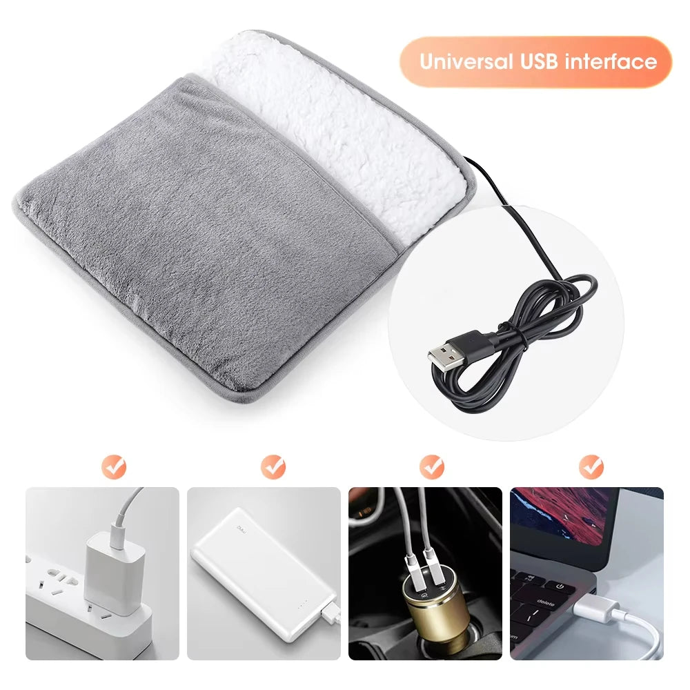 Gray heating pad with usb interface