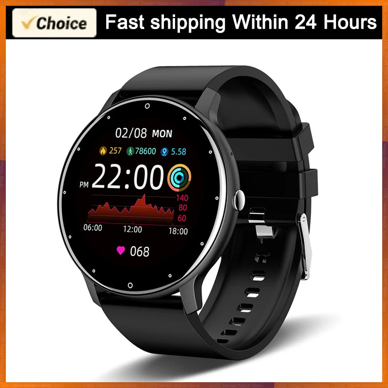 Black smartwatch with fast shipping within 24hours