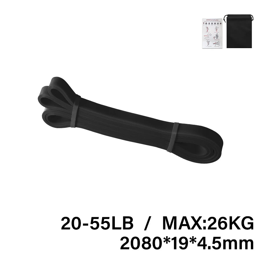Heavy-duty latex resistance band used for workouts up to 26kg
