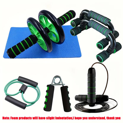 Collection of fitness equipment and set of push-up bar