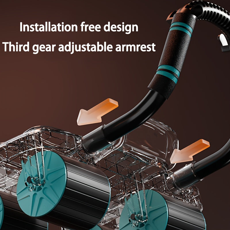 Close-up of comfortable elbow pads on ab roller