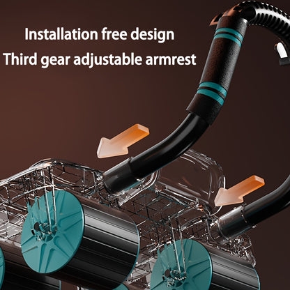 Close-up of comfortable elbow pads on ab roller