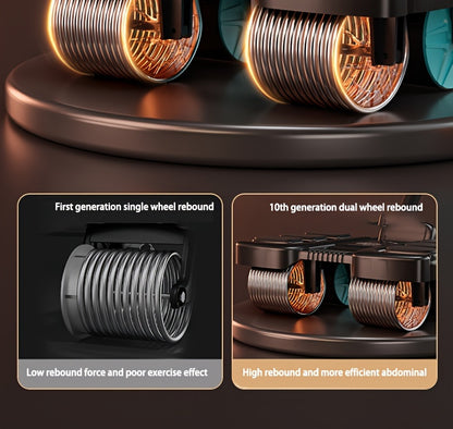 Beginner performing ab rollout with Smart Rebound Ab Roller