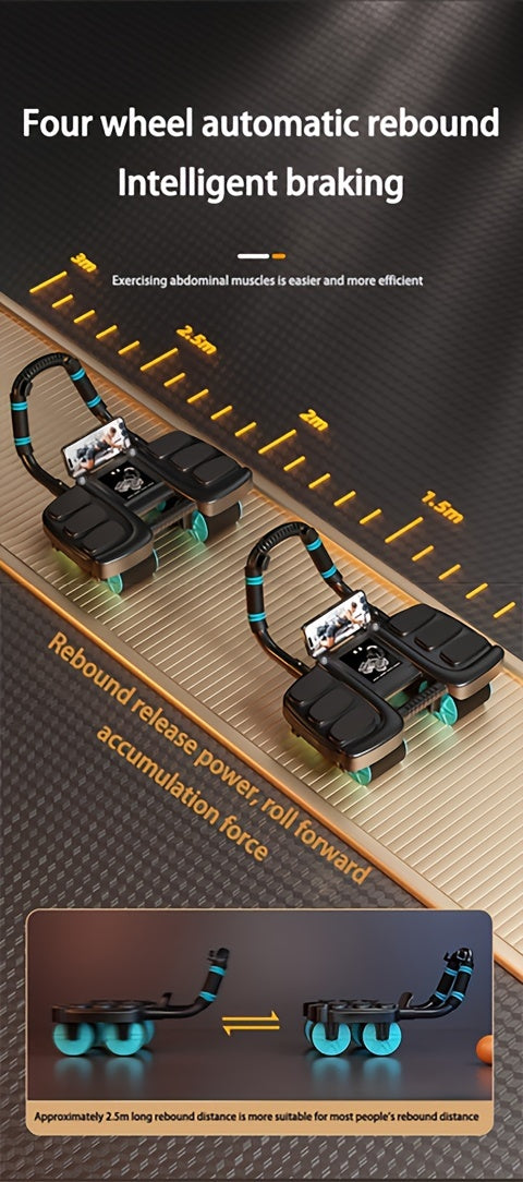 Smart Rebound Ab Roller placed on workout mat at home