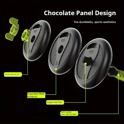 Adjustable barbell setup for full body home workouts