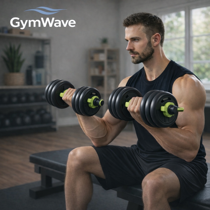 Adjustable dumbbell set for home gym strength training