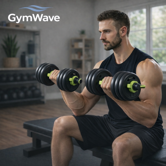 Adjustable dumbbell set for home gym strength training