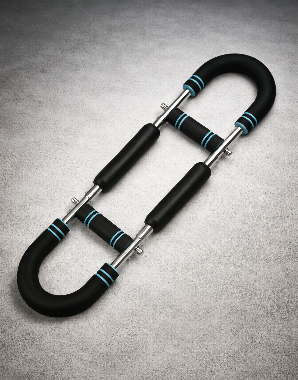 Blue adjustable U shaped arm trainer for biceps and triceps training