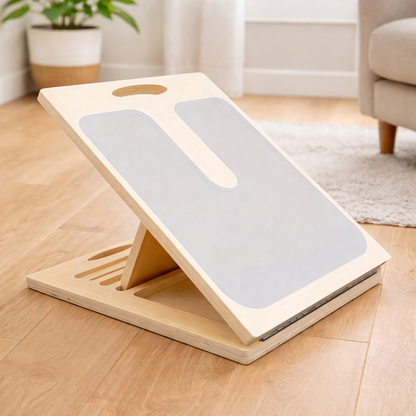 Gray adjustable wooden incline board