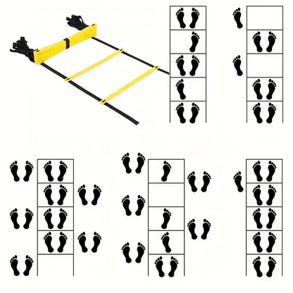 Extended agility ladder for football and athletic footwork drills