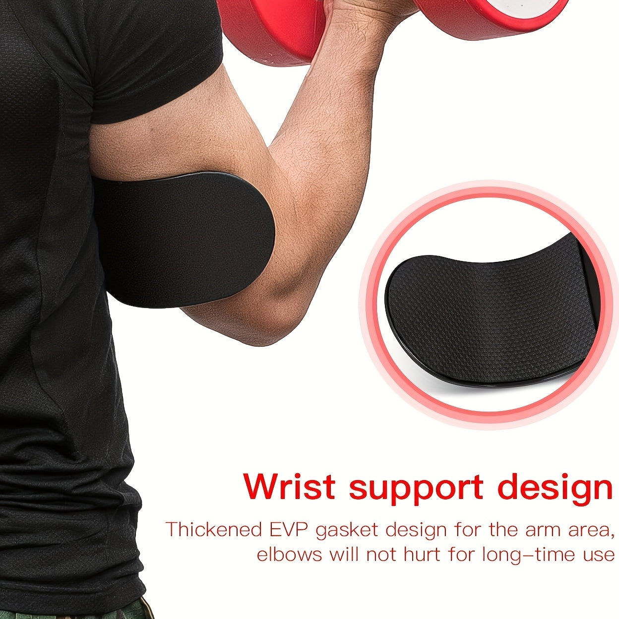 Close-up of padded neck and arm supports for comfort and stability