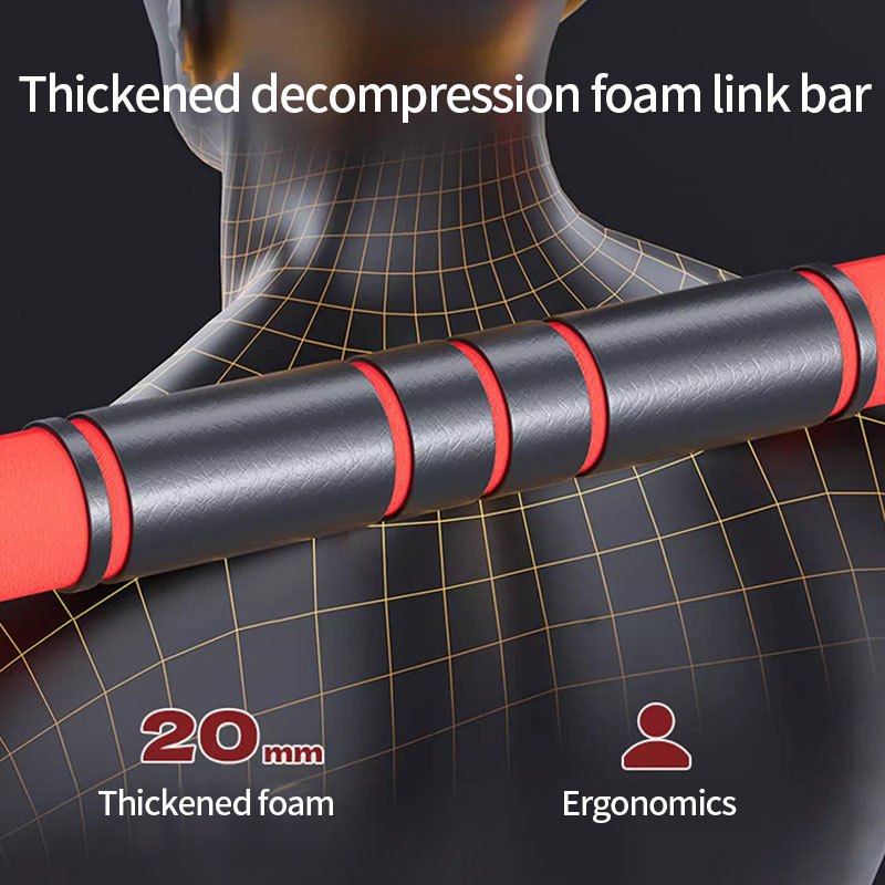 Barbell with adjustable weights for strength training at home