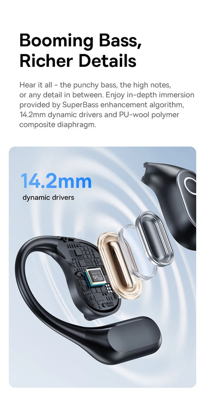 Bass boost feature of Baseus Eli 2i Fit earphones for immersive sound