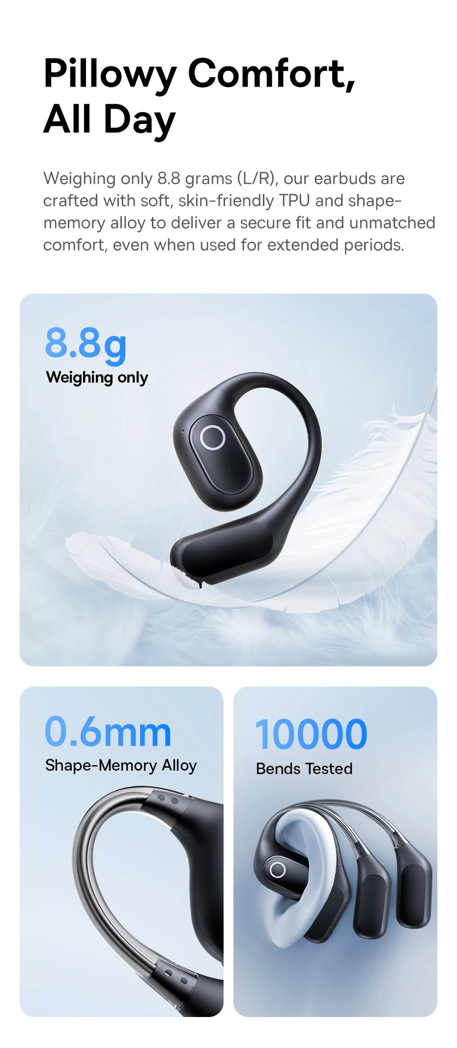 Using Baseus Eli 2i Fit earphones during all day in a light weight and comfort wear