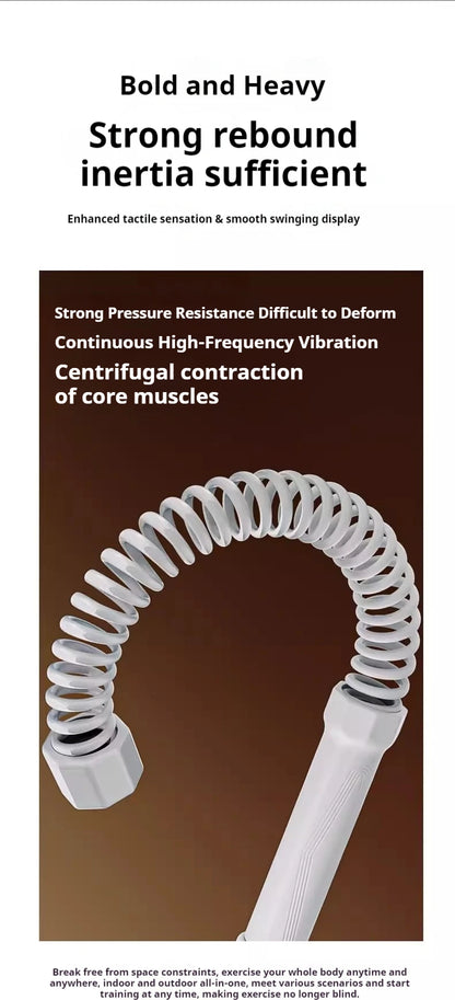 Cordless battle ropes improving core, arm, and endurance strength