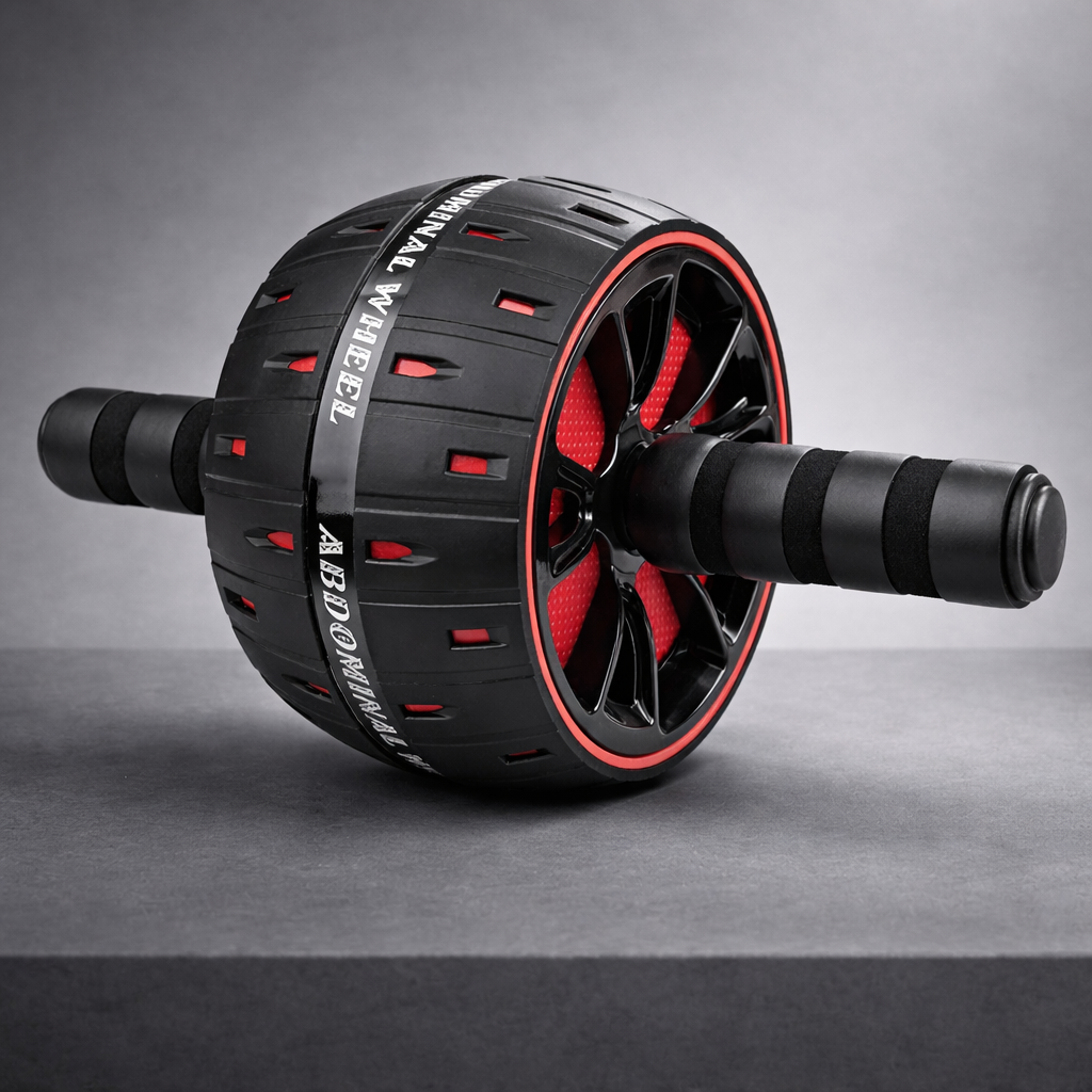 Big ab roller wheel in red for abdominal workouts