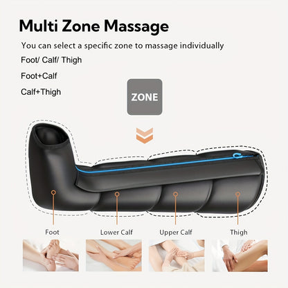 Calf and thigh compression massager for muscle soreness relief