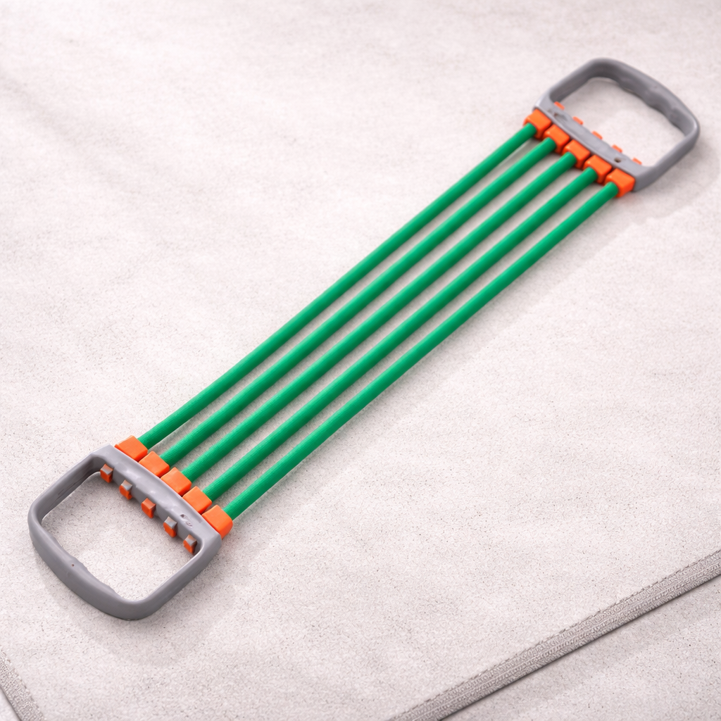 Chest shoulder expander stretch rope in green for upper body strength