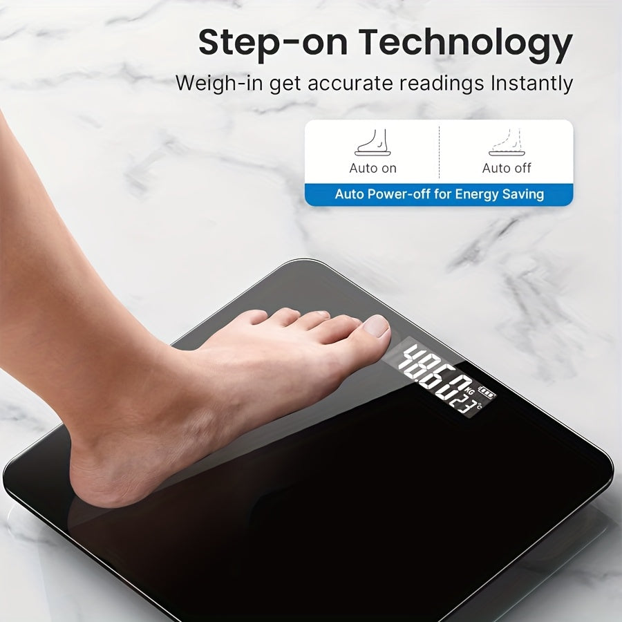 Compact, slim digital body weight scale for small spaces