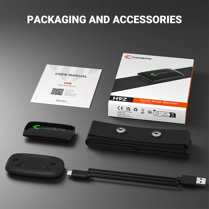 COOSPO H9Z heart rate sensor front view packaging