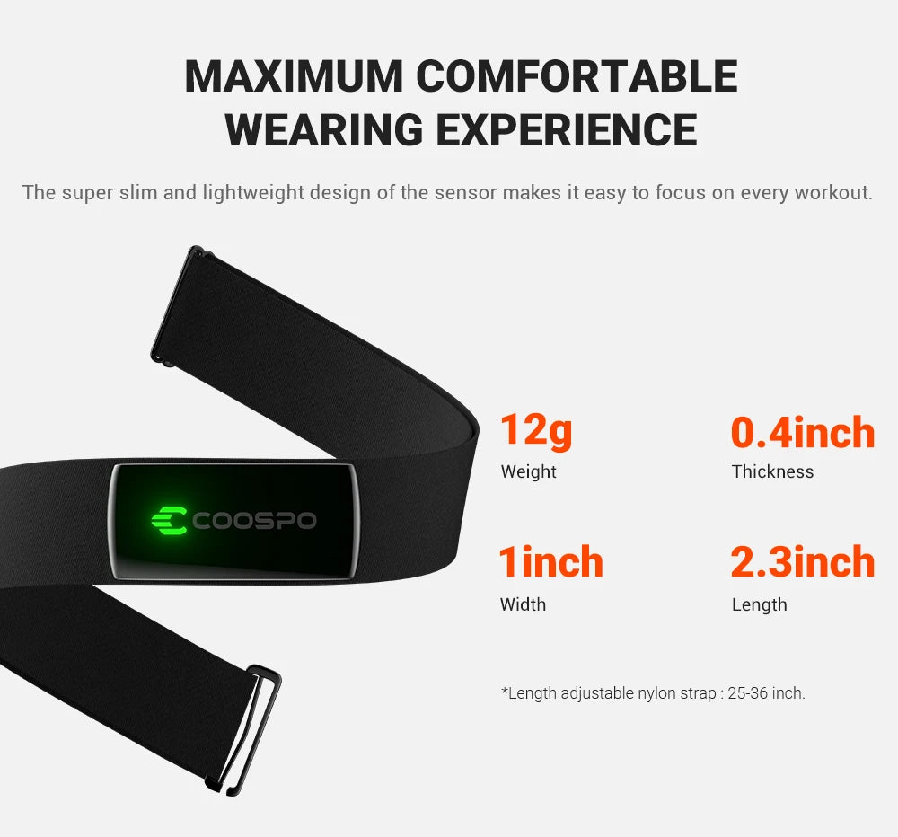 COOSPO H9Z heart rate monitor comfortable wearing experience