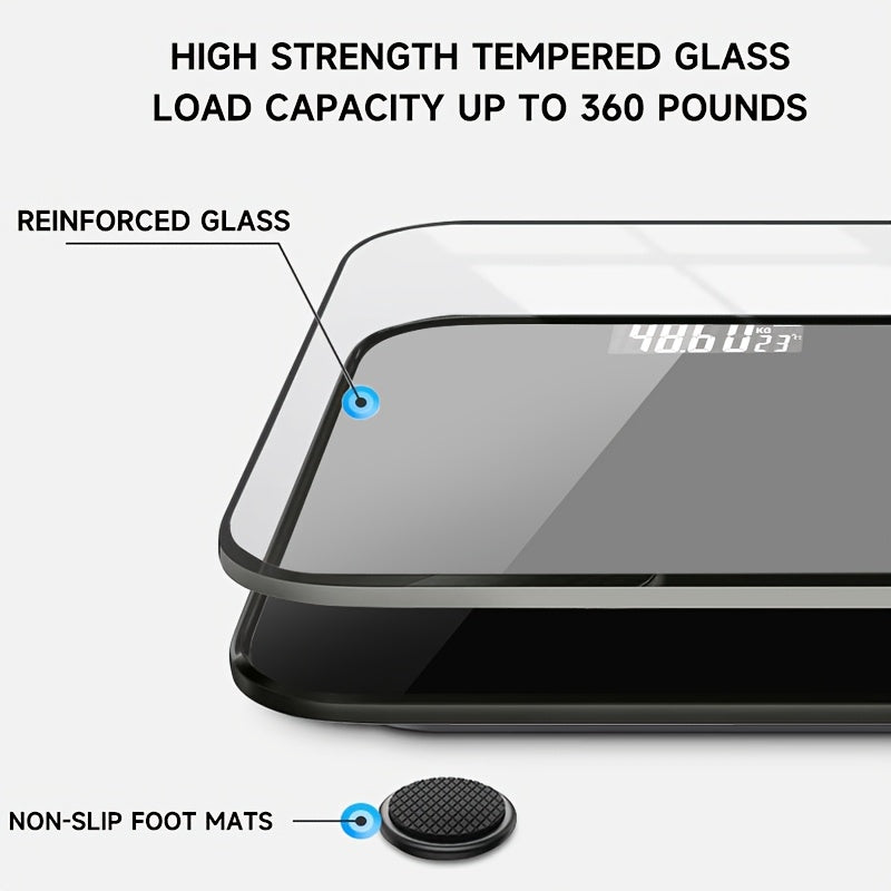Digital body weight scale illuminated by ambient light