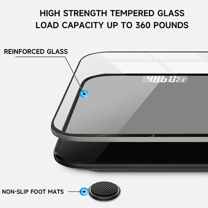 Digital body weight scale illuminated by ambient light