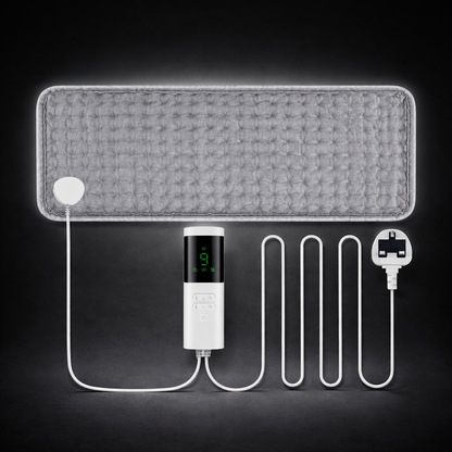 Electric heating pad designed for back, neck, and shoulders, providing soothing heat therapy to relieve muscle tension, reduce stiffness, and support relaxation and pain relief for everyday comfort and recovery.