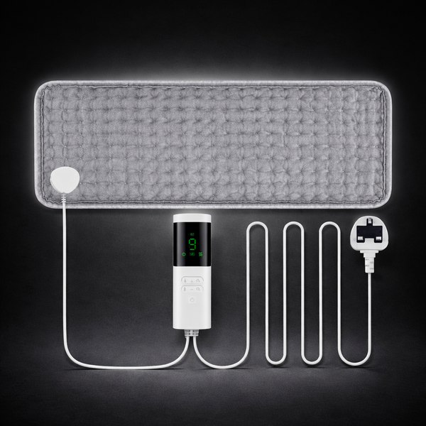 Electric heating pad designed for back, neck, and shoulders, providing soothing heat therapy to relieve muscle tension, reduce stiffness, and support relaxation and pain relief for everyday comfort and recovery.