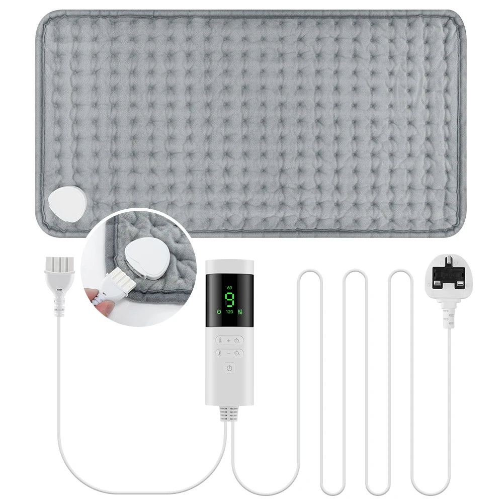 Front view of 30×60cm Electric Heating Pad for back, neck, and shoulders
