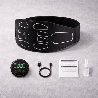 EMS abdominal toning belt in black for core strengthening