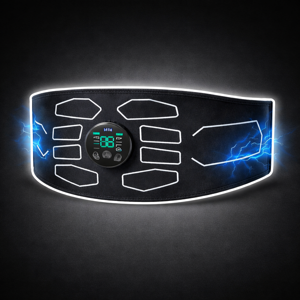 EMS abdominal toning belt designed to stimulate abdominal muscles using electric muscle stimulation technology, helping tone, strengthen, and activate core muscles for fitness support and muscle conditioning.